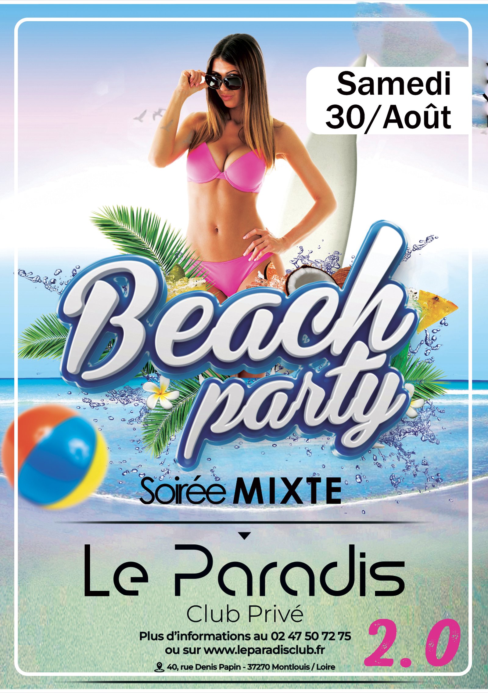 BEACH PARTY 30 AOUT 2.0 FLY